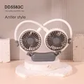 Portable USB neck fan with deer antler design in minimalist gray and white finish - Deer / White
