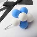 Blue and white soft clay balloon cake toppers for birthday party dessert decoration - Ball Bundle / Blue White Ball Bundle