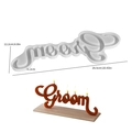 Καλούπι σιλικόνης για κερί λέξη Groom με ακριβείς διαστάσεις μήκους 26,5 cm - Γαμπρός