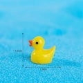 Mini yellow resin duck figurine for moss landscape decoration, size 1.6cm by 1.8cm - Yellow