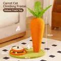 Arbre à chat carotte avec griffoir en sisal et jouet lapin suspendu 40x30x40cm - Style Deluxe Avec Balles de Track