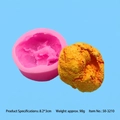 Pink silicone mold for orange shaped resin crafts and DIY citrus scented candles - Sphere Mold-50-3210-A