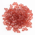 Red transparent butterfly crystal glass beads for DIY earrings and jewelry making - Wine Red Silver Powder