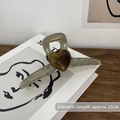 Translucent sage green large claw clip with dark brown marble heart detail, 13cm length - Gray Heart-13cm