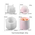 Détail macro du moule en silicone pour boîte de rangement cylindrique avec couvercle et résine - Grand Moule de Boîte de Rangement Cylindrique D3888+D3889