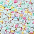 Close-up of colorful resin star and cloud candy charms for DIY nail art and jewelry - Heart Cloud