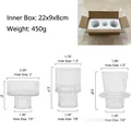 Three-piece vertical stripe clear glass candle holder set with secure foam packaging - Tools Set Combo / Clear