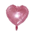 Pink heart-shaped aluminum foil balloon with a shiny metallic finish for wedding decor - Jelly Pink