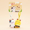 Cartoon resin cow and bee magnetic keychains with matching cards for friends - Magnetic - Cow and Bee Awesome Pun / SKU Price for One Pair