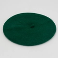 Boina clásica de mezcla de lana verde bosque oscuro con textura de fieltro - M (56-58cm) / Verde oscuro