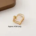 Matte gold heart-shaped metal hair claw clip with a 4cm compact size design - Small Heart Pendant