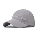 Cappellino da sole grigio traspirante in rete con logo montagna per sport all'aperto - Grigio chiaro