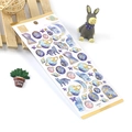 3D gold-stamped crystal galaxy stickers with cat and planet motifs on white background - Meow Star