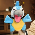 Plush blue and yellow macaw parrot hand puppet toy for interactive storytelling play - 28cm / Parrot