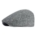 Béret gris à chevrons en laine au style vintage britannique pour hommes et femmes - M (56-58cm) / Gris clair