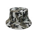 Detail van camouflage zonnehoed met zwarte sterren en propeller vliegtuig patronen - Vliegtuig Ster Print Stijl (A) / Grijs Camouflage (A)