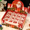 Set of 12 festive Christmas snow globes with Santa Claus figurines in a decorative red box - 2386 Christmas Snow Balls (box Of 12) / Ball Diameter 4.5cm