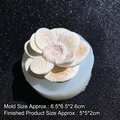Silicone flower mold for resin and clay with a multi-layered gold-edged petal finish - Type 3 (15-929) / Clear