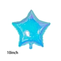 10 Inch Iridescent Blue Five-Pointed Star Balloon