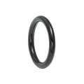 Macro view of polished black stainless steel ring with a smooth mirror finish - US 6 / Black