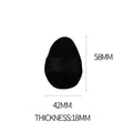 Black teardrop velvet makeup puff with dimensions 58mm by 42mm and 18mm thickness - Black / Medium (1pc Loose)