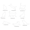 Pegatinas estáticas de prisma arcoíris con 9 siluetas de gatos en varias posturas - RPS004 Pequeño: Gato *2uds