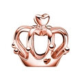 Rose gold crown charm bead with heart detail for DIY bracelets and necklaces - Rose Gold Hollow Crown (008)