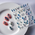 Pegatinas 5D de mariposas para uñas con relieve y diseños coloridos para manicura DIY - Estilo Mariposa Fantasma Estéreo 5D (FEB-443)
