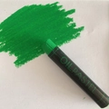 Single green oil pastel crayon for rich texture and high coverage on white paper - Green