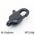 Schwarzer Karabinerverschluss aus Edelstahl 13x5mm Schmuckverschluss DIY Kette - 13x5mm / Schwarz