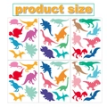 Set of colorful cartoon dinosaur silhouette wall stickers for children's room decoration - Colorful Dinosaur / 6 Sheets Colorful Dinosaur Wall Stickers