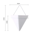 White geometric wall planter with metal bracket for modern minimalist home decor - Medium / White Pot - White Frame