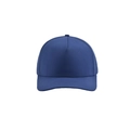 Front view of dark blue quick-dry baseball cap with stitched brim and breathable eyelets - Dark Blue