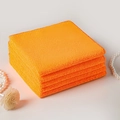 Set di panni in microfibra arancioni con consistenza morbida per cucina e casa - Arancione