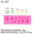 Pink silicone semi-sphere mold with 15 cavities for chocolate, fondant and baking - Pink