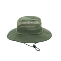 Army green boonie hat with breathable mesh and adjustable wind cord for outdoor sun protection - One Size(58cm) / Light Army Green