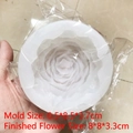 3D rose flower silicone mold 8.5x8.5x3.7cm for handmade candles and soap making - Peony 6250 / Clear