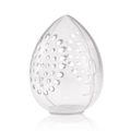 Ademende doorzichtige plastic beautyblender opbergdoos met ventilatiegaten - Wit (Transparant)