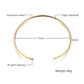 Minimalistische 15cm vergulde roestvrijstalen choker met een open ronde band van 4mm - Open Halsring / Goud NC-224G