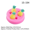 Stampo in silicone rosa per fondant con mini ananas realistici per decorazione dolci - Ananas
