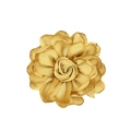 Detailed texture of satin fabric rose in vintage gold for DIY hair accessories - Ginger