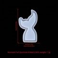 Fishtail shaped quicksand silicone mold for DIY resin crafts 78x45mm size - Fish Tail Quicksand Mold LS#31