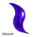 Purple 36-inch S-shaped streamline flame aluminum foil balloon for party decor - 36 Inch / Purple
