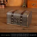 Vintage wood jewelry box in distressed gray with leather strap and metal clasp - Distressed Grey - Unlocked