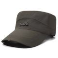 Herren Army Cap in Olivgrün mit Sports-Stickerei für Outdoor-Sonnenschutz im Sommer - Verstellbar / Armeegrün