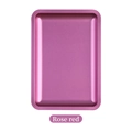 Polished rose red rectangular stainless steel jewelry tray in a clean macro view - Square / Rose Red