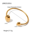 Nahaufnahme des goldenen unregelmäßigen Armreifs mit Maßen von 6,0 cm Innendurchmesser - Gold (JDB2312011)