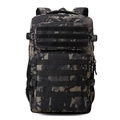 Tactische outdoor rugzak in zwart camouflage met MOLLE-systeem en gespdetails - Bruine Camouflage