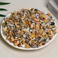 Polished natural mixed crystal crushed stones in a decorative white ceramic bowl - Crazy Agate (7-9mm) 100g