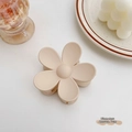 7cm cream beige floral matte hair claw clip for women's autumn winter accessories - Flower Style / Diameter approx 7cm / Beige